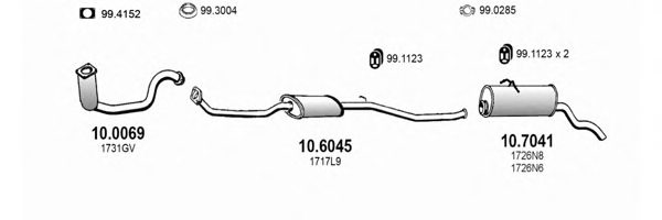 ASSO ART3223 Exhaust System